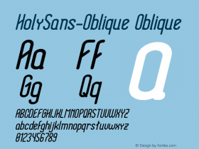 HolySans-Oblique