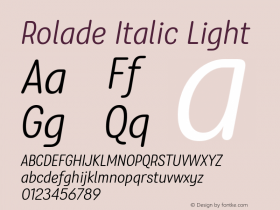 Rolade Italic