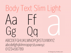 Body Text Slim