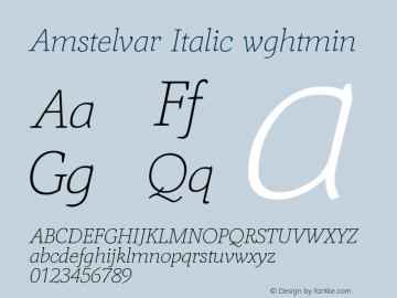 Amstelvar Italic