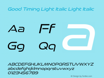 Good Timing Light Italic