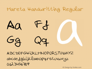 Mareta Handwritting