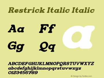 Restrick Italic