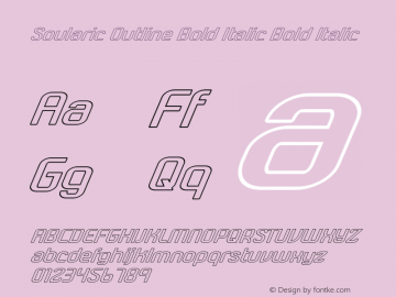 Soularic Outline Bold Italic