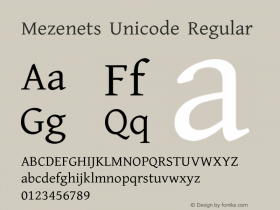 Mezenets Unicode