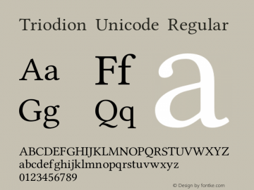 Triodion Unicode