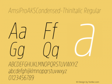 AmsiProAKSCondensed-ThinItalic