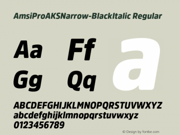 AmsiProAKSNarrow-BlackItalic