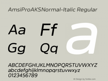 AmsiProAKSNormal-Italic