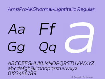 AmsiProAKSNormal-LightItalic