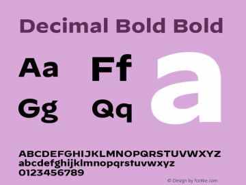 Decimal Bold