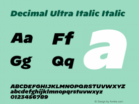 Decimal Ultra Italic