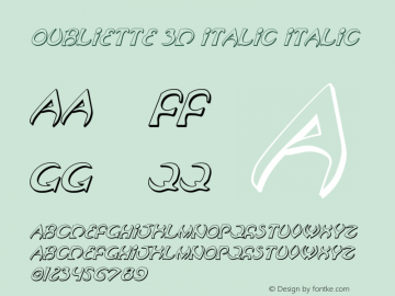 Oubliette 3D Italic