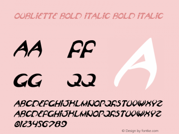 Oubliette Bold Italic