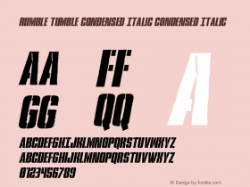 Rumble Tumble Condensed Italic