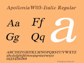 ApolloniaW05-Italic