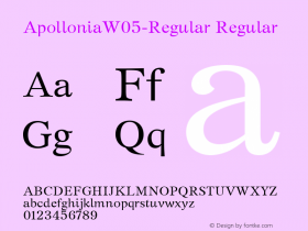 ApolloniaW05-Regular
