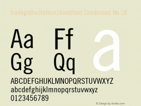 tradegothicltstdcn18webfont