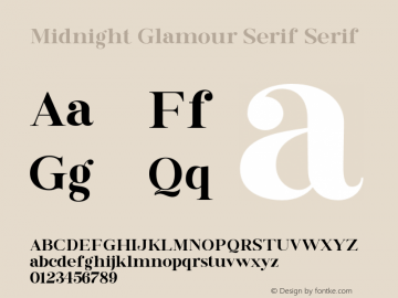 Midnight Glamour Serif