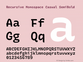 Recursive Monospace Casual