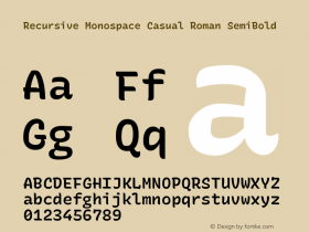 Recursive Monospace Casual Roman