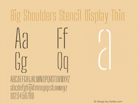 Big Shoulders Stencil Display