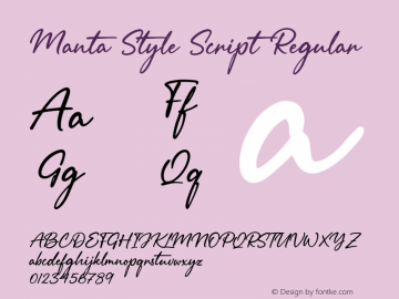 Manta Style Script