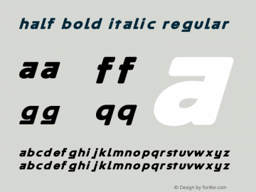 Half Bold Italic