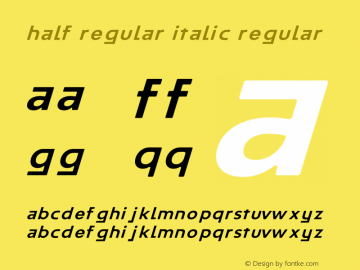 Half Regular Italic