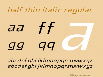 Half Thin Italic