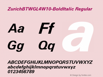 ZurichBTWGL4W10-BoldItalic