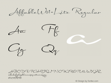 Affable W01 Lite 1.00 Fonts Free Download 