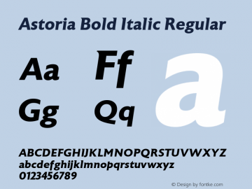 Astoria Bold Italic