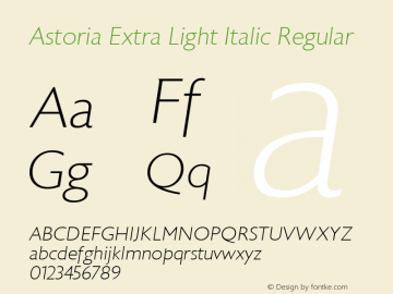 Astoria Extra Light Italic