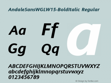 AndaleSansWGLW15-BoldItalic