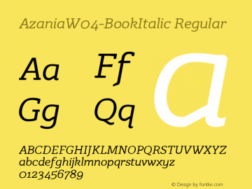 AzaniaW04-BookItalic