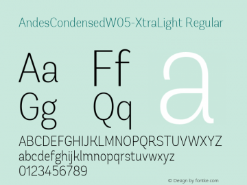 AndesCondensedW05-XtraLight