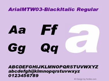 ArialMTW03-BlackItalic