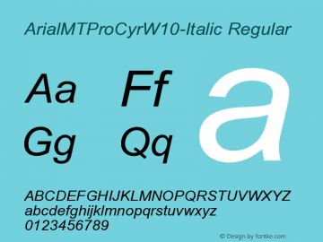 ArialMTProCyrW10-Italic