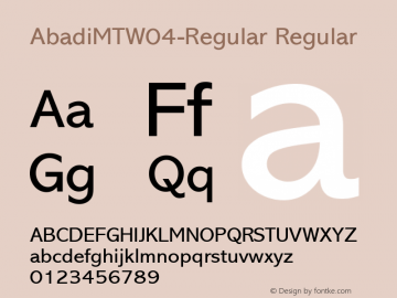 AbadiMTW04-Regular