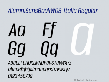 AlumniSansBookW03-Italic