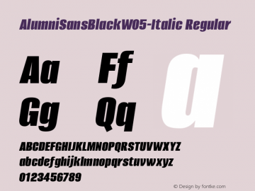 AlumniSansBlackW05-Italic