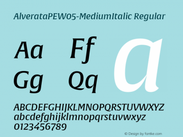 AlverataPEW05-MediumItalic