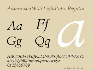 AdministerW05-LightItalic