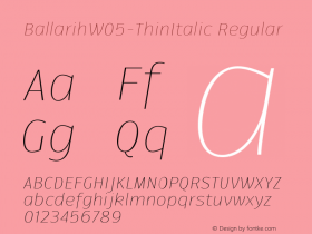 BallarihW05-ThinItalic