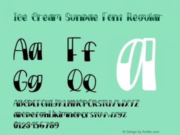 Ice Cream Sundae Font