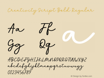 Creativity Script Bold