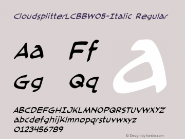 CloudsplitterLCBBW05-Italic