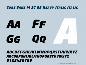 Core Sans M SC 85 Heavy Italic