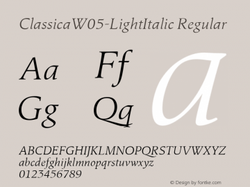 ClassicaW05-LightItalic